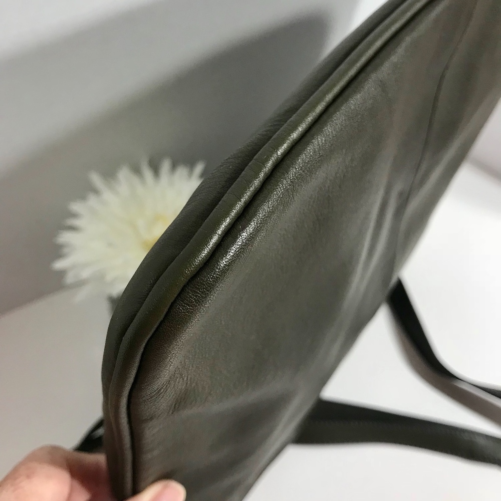 SOLD!!   MARGOT Soft Brown Leather Crossbody - Picture 7 of 8